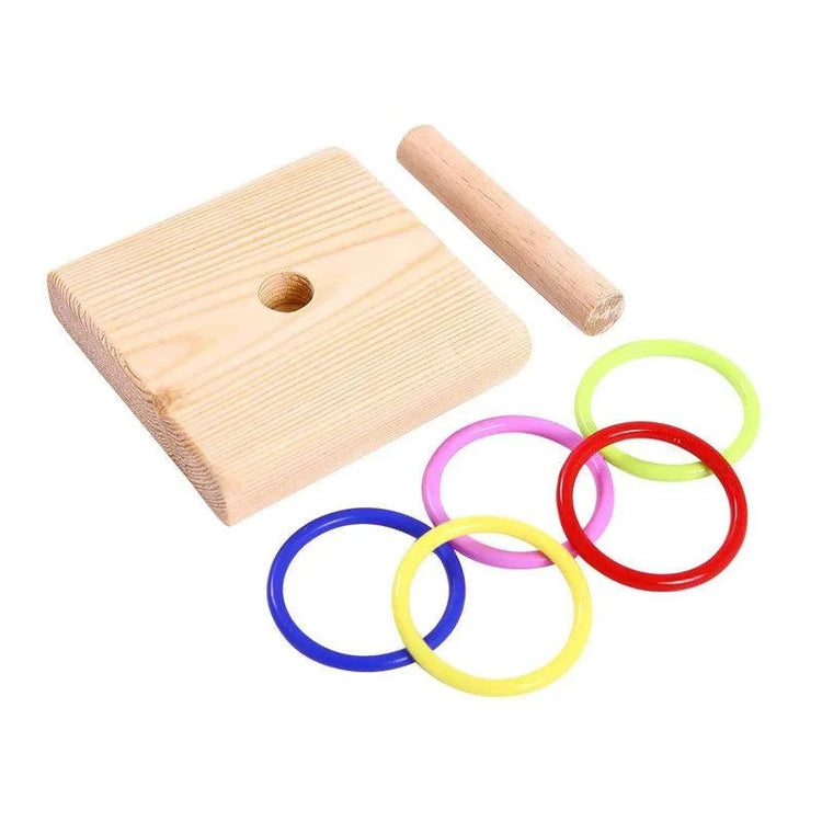 Bird Training Ring Toy | Parrot Educational Toys - Interactive Bird Supplies | Random Color Bird Toy | Wood + Plastic