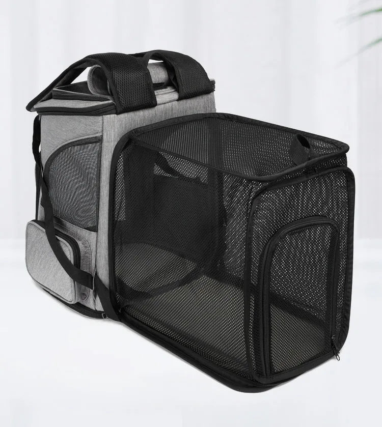 Breathable Pet Cat Carrier Backpack | Foldable Pet Carrier | Transport Travel Bag | Expandable Large Capacity | Creative for Cats Dogs