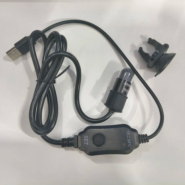 USB Mini Aquarium Heater – Adjustable 18–34°C, Submersible 10W Heating Rod for Small Fish Tanks (2L)