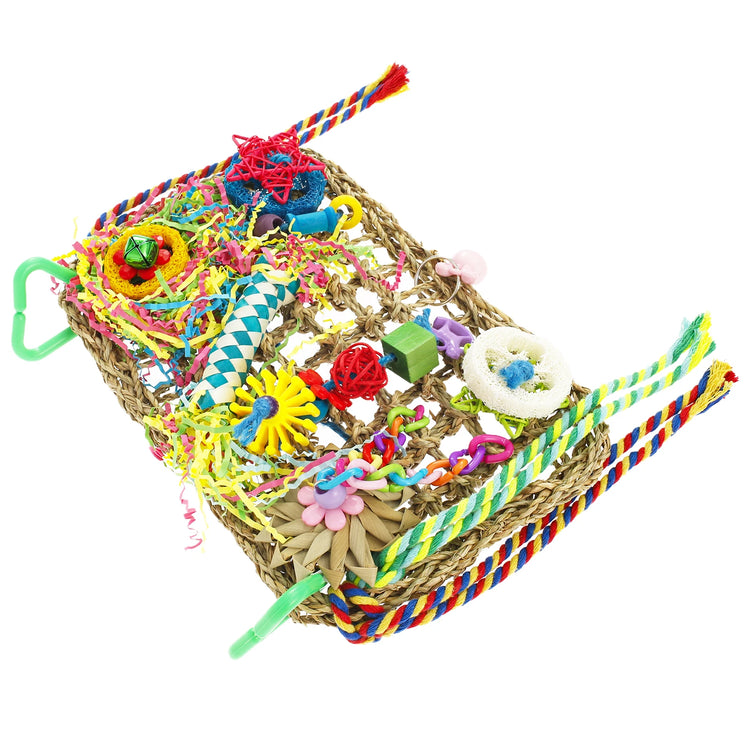 Bird Toys | Handmade Bird Foraging Toys | Fun Parakeet Toys | Portable Foraging Toy | Parrot Chewing Toy | Bird Parrot Toy 1x7.9