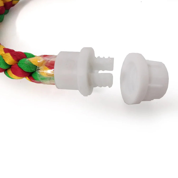 Bird Molar Toy | Durable Bendable Cotton Rope | Multi-color Parrot Standing Perch for Cockatiel | Parrot Cage Bird Toy