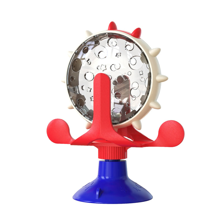 Cat Toy Treat Dispenser | Bell & Rotating Wheel | Interactive Slow Feeder | Kitten Puppy IQ Toy | Small Dog Pet Accessories