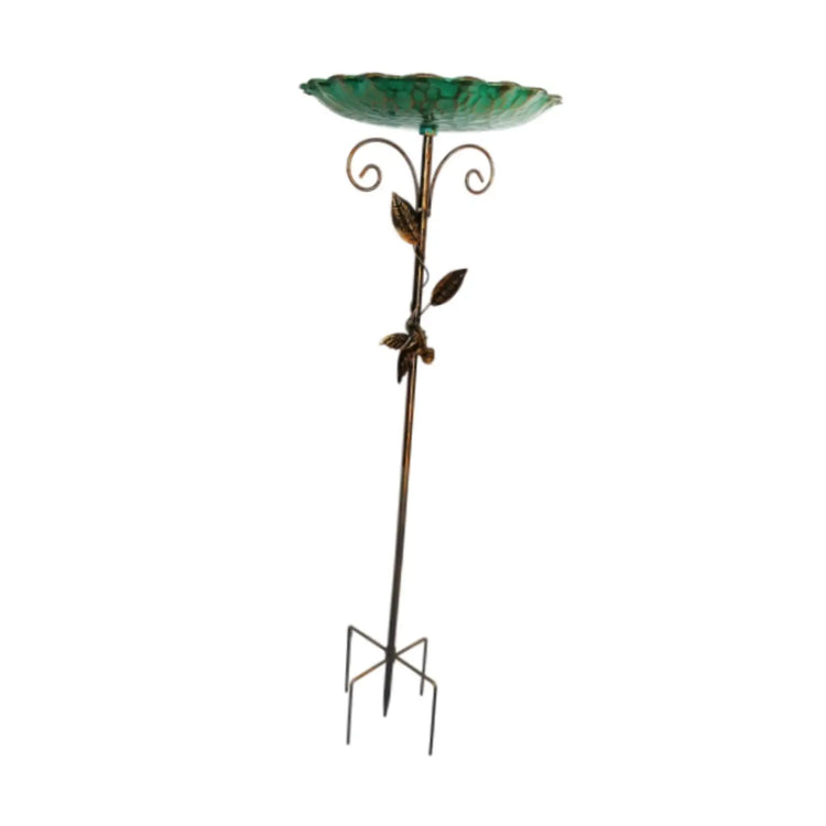 Bird Bath For Outdoor Decorative Birdbath For Garden Courtyard Decoration Bird Feeding And Water Bathing Basin With Base Stake