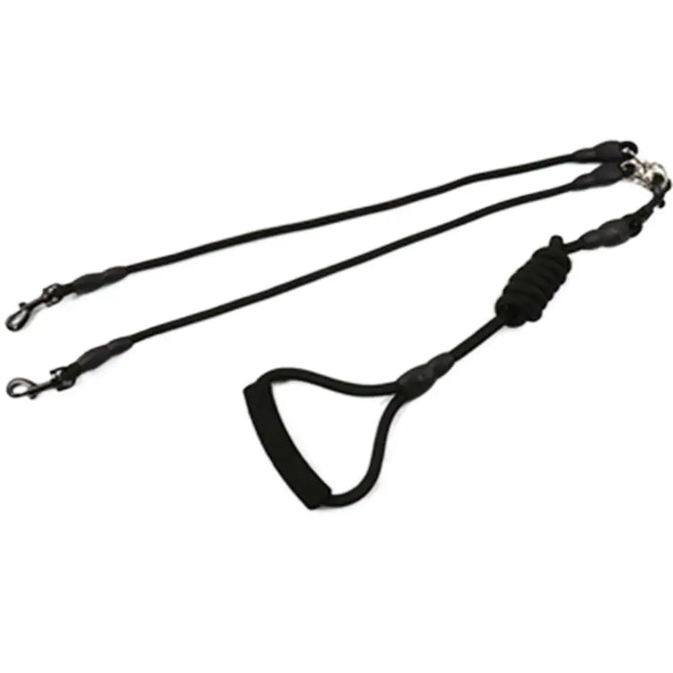 Double Dog Leash Nylon Two-Headed Coupler – Walk 2, 3, or 4 Dogs with Ease
