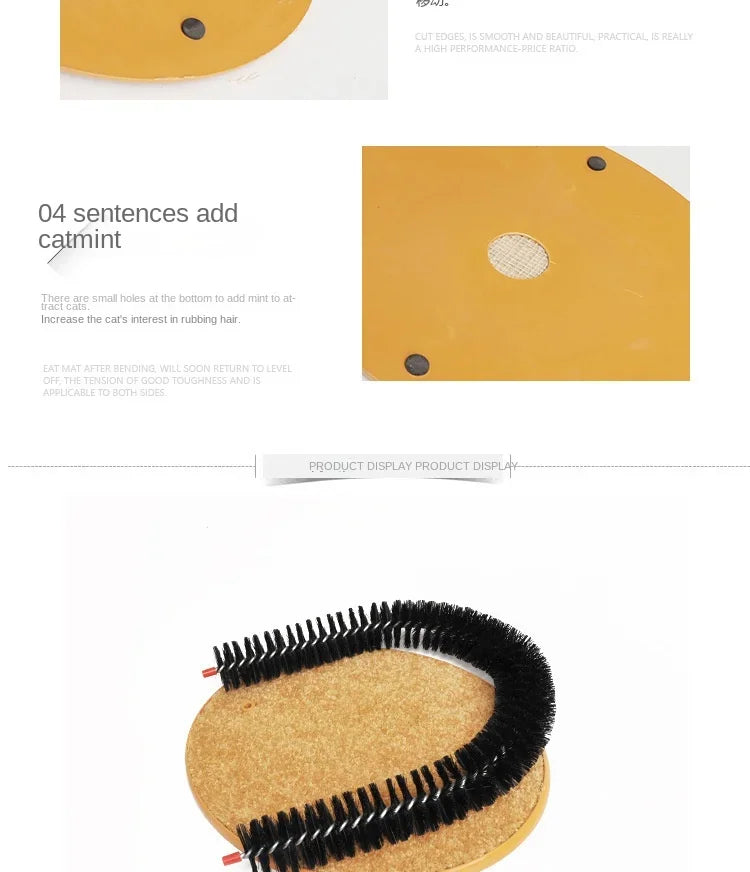 Cat Toy Arch Self Groome | Pamper Feline with A Massage - Grooming Rubbing Brush with Scratching Pad | Toy for Cats - Interactive Toys