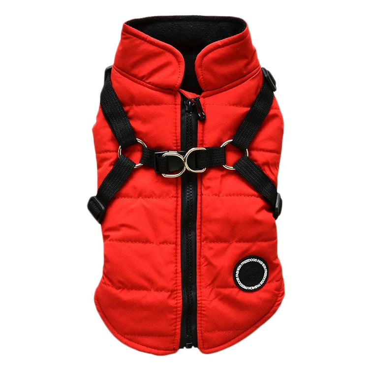 Dog Coat with Harness | Winter Fleece Zipper Jacket | Small Dog Clothes | Winter Cat Apparel |Indoor & Outdoor Pet Gifts