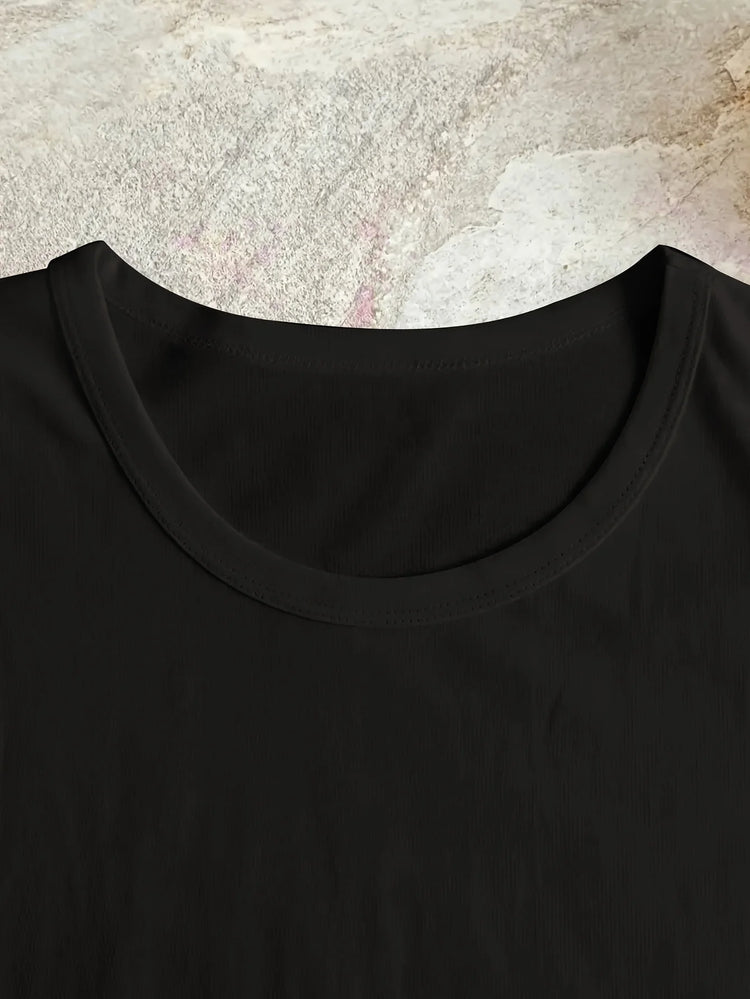 Cat Print T-shirt | Short Sleeve | Crew Neck | Casual Top- Summer & Spring | Women's Clothing