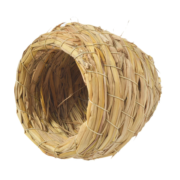 Natural Handmade Straw Bird Nest – Cozy Pigeon & Parrot Nest for Small Pet Birds | Eco-Friendly Cage Accessory (9x12cm)