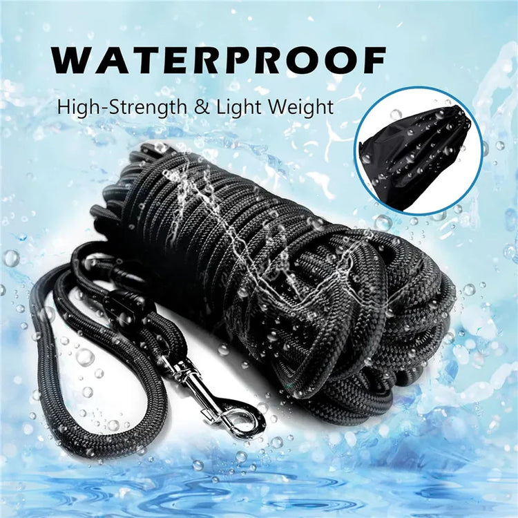 Long Nylon Dog Leash – 5m / 10m / 15m Round Rope for Outdoor Training & Walking