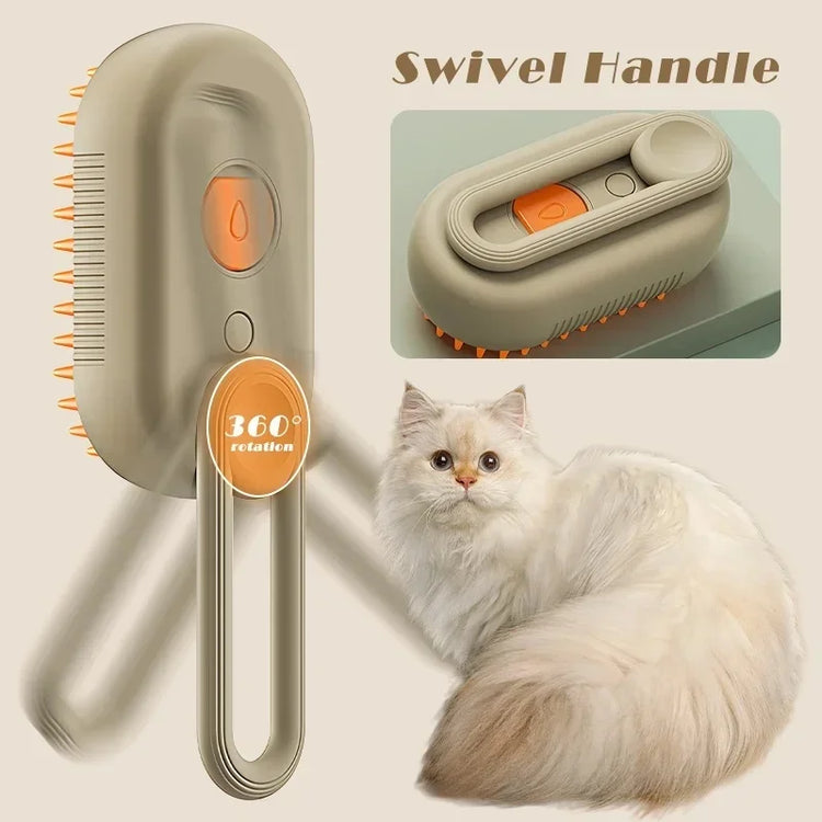 Pet Steam Brush | Cat Dog Cleaning | Steamy Electric Spray Massage Comb | 3 In 1 Hair Removal | Grooming Supplies | Pet Accessories
