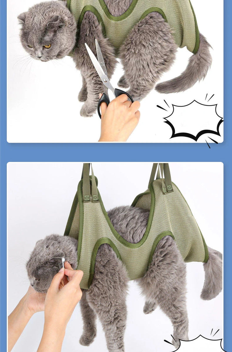 Cat Grooming Nail Cutting | Anti Scratch Bite Fixed Bag - Bath Trimming Restraint Bag | Pet Beauty Hammock Hanging - Pet Supplies Set
