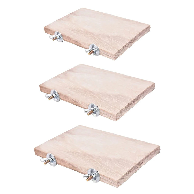 Pet Bird Parrot Wood Platform Stand | Hamster Branch Perches | Cage Pedal Toys | 3 Sizes Pet Supplies