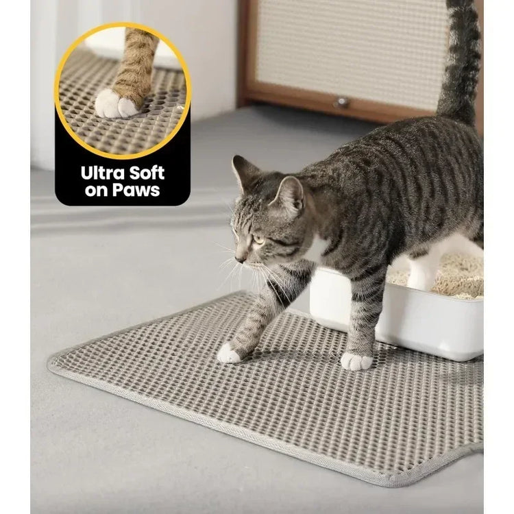Cat Litter Mat | Garbage Collection Mat | Anti Key Mat | Honeycomb Double-Layer Design | Waterproof | Anti Urine | Anti Slip