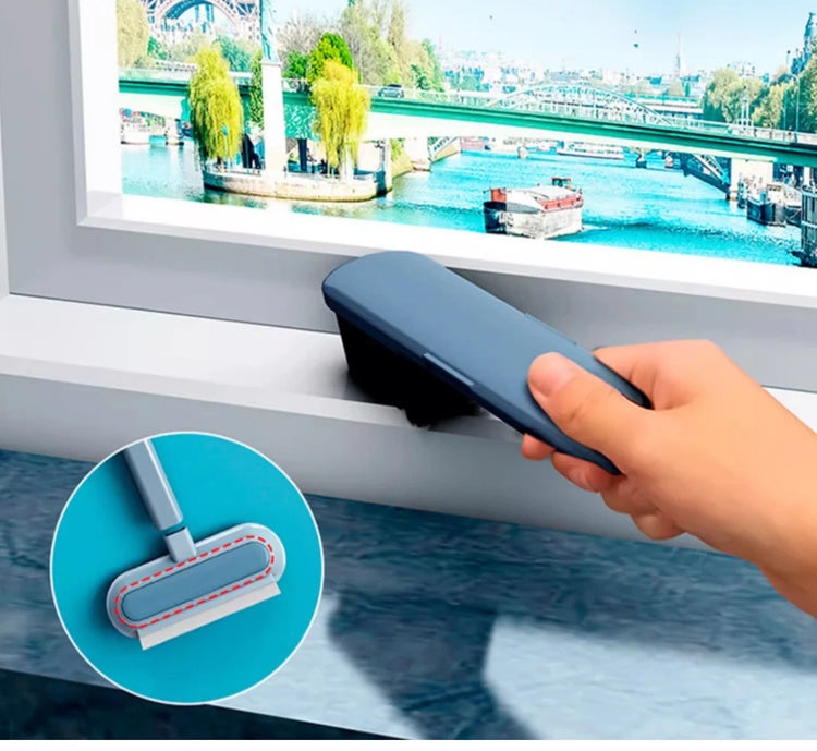 Multifunctional Pet Hair Remover Brush | Long Handle Fur Cleaner for Carpet, Sofa & Clothes | Manual Cat/Dog Hair Cleaning Tool