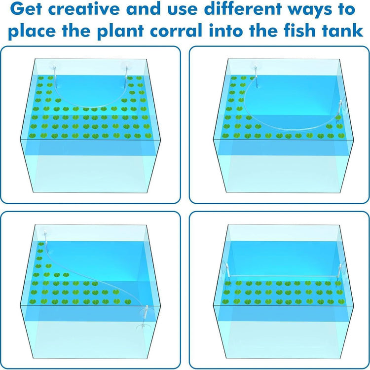 Fish Tank Floating Plant Interceptor Organize and Separate Different Plants Fence for Home Aquarium Decor