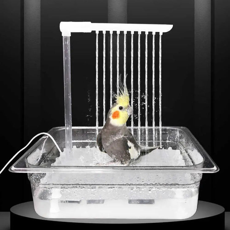 Bird automatic Bathing Tub | Small Parrot Bowls / Multipurpose Small Bathtub Bowl - Cage USB Bird Shower Fountain For Parakeets