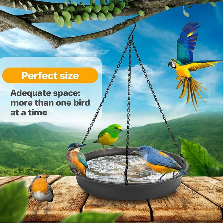 Bird Feeding Tray | Hanging Bird Bath Feeder Water Bowl for Outdoor Parrot Decor