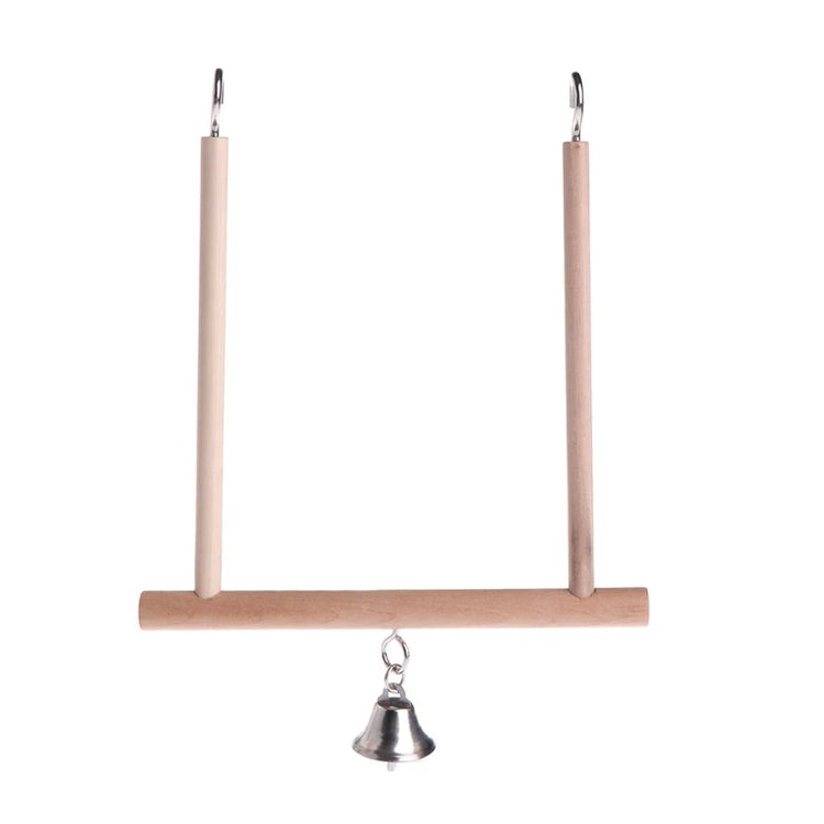 Parrot Hammock Bird Swing | Perch with Wooden Stand | Small Birds Chew Toy | Easy to Hang for Finch Canary