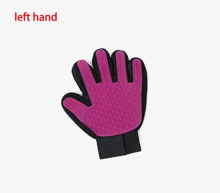 Pet Grooming Glove | Cat Hair Deshedding Glove | Dog Bath & Massage Brush for Cats and Animals