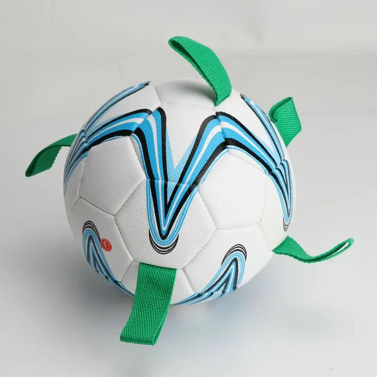 Interactive Dog Soccer Ball – Durable Outdoor Training & Tug Toy for Dogs