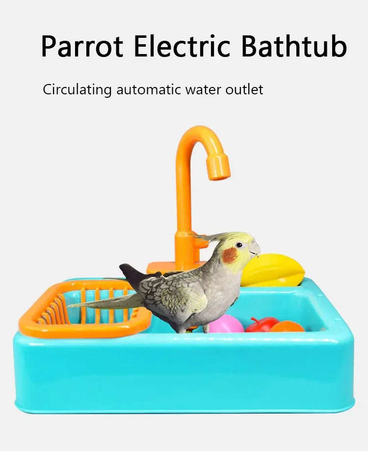 Parrot Bathtub Bird Shower Bath Cage Basin Parrot Bath Basin Parrot Shower Bowl Parrot Toy Bird Bathtub Kids Kitchen Sink Toys