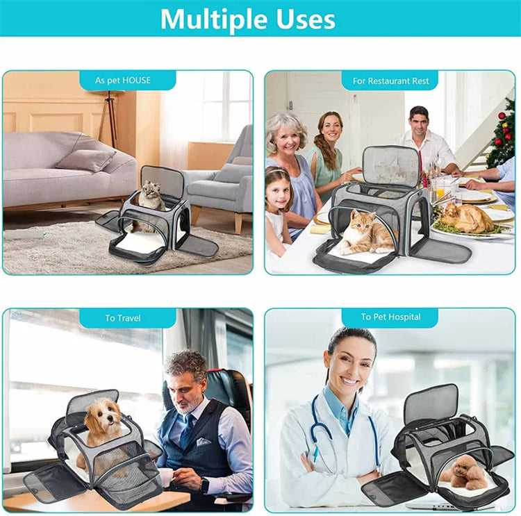 Soft-Sided Dog and Cat Carrier for Kittens – Lightweight & Portable Travel Bag