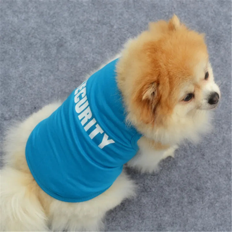 Security Clothing for Dogs | Summer Pet Clothes | Chihuahua & Yorkshire Vest for Small Dogs and Cats | Low Price Pets T-shirt Costume
