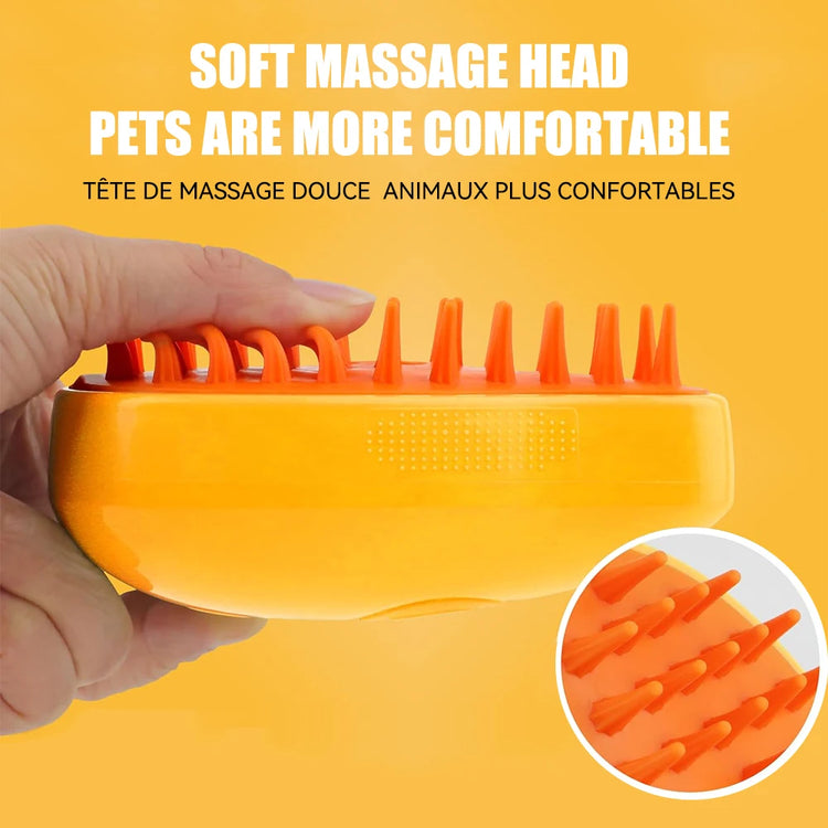 Cat Steamy Brush 3-in-1 | Electric Steam Pet Grooming & Massage Comb for Dogs/Cats