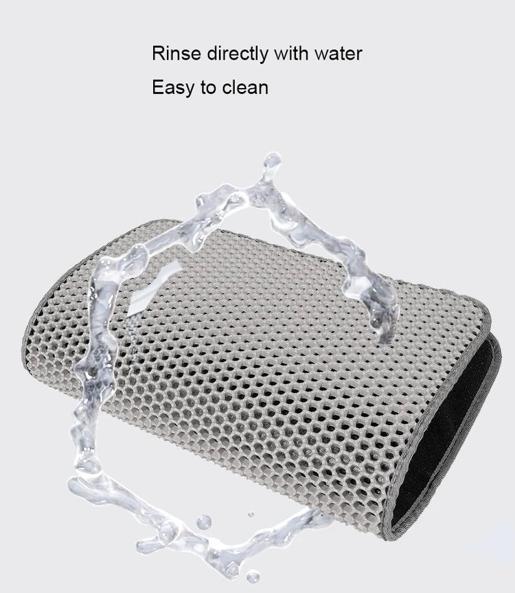 Waterproof Cat Litter Mat | Pet Toilet Double Layer Foldable Cat Litter Basin Mat | Nonslip Washable Clean Supplies | Cat Sand Pad