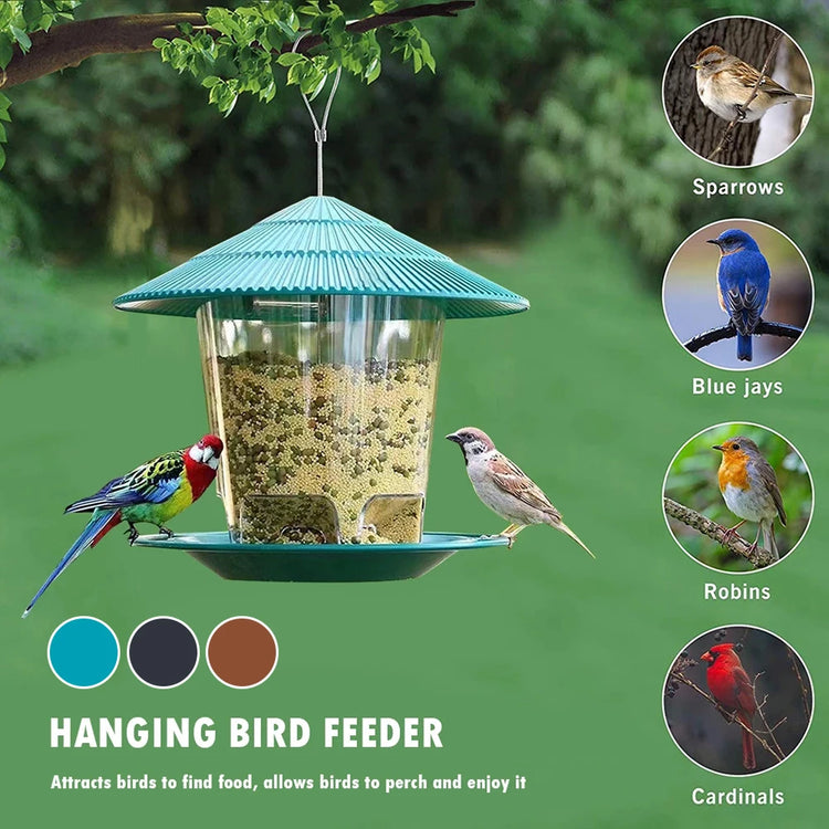 3PCS/ 2PCS/1PCS Bird Feeder | Hanging Squirrel-Proof Feeder | Large Capacity Outdoor Bird Feeder | Garden Decoration | Easy Fill & Clean