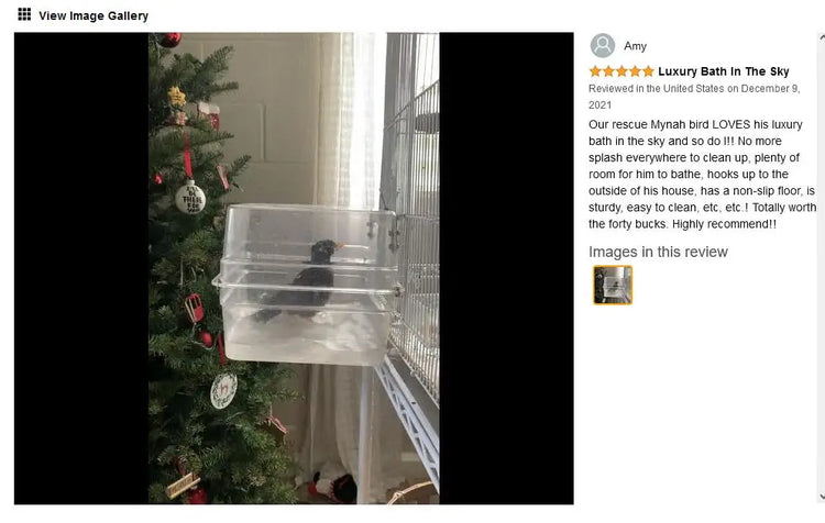 Bird Bath Shower Bathtub Box Large Hanging Clear Transparent Cube for Parrots Cage Accessories Bowl