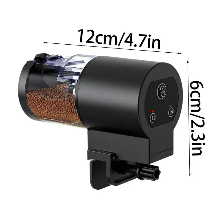 Automatic Fish Tank Feeder with Adjustable Feeding Amount and Timer – 12/24 Hour Interval, Manual & Auto Mode