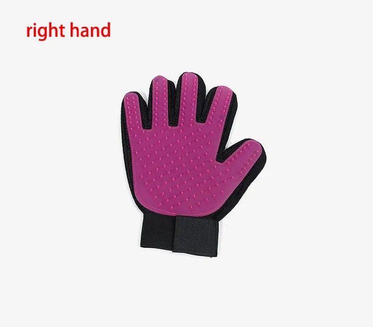 Pet Grooming Glove | Cat Hair Deshedding Glove | Dog Bath & Massage Brush for Cats and Animals