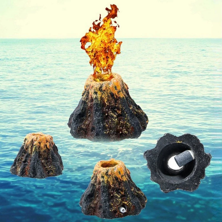 Fish Tanks Landscaping Simulation Volcano Aquarium Accessories Rockery Ornaments Aeration Pump Bubble Stone Oxygenation Tube