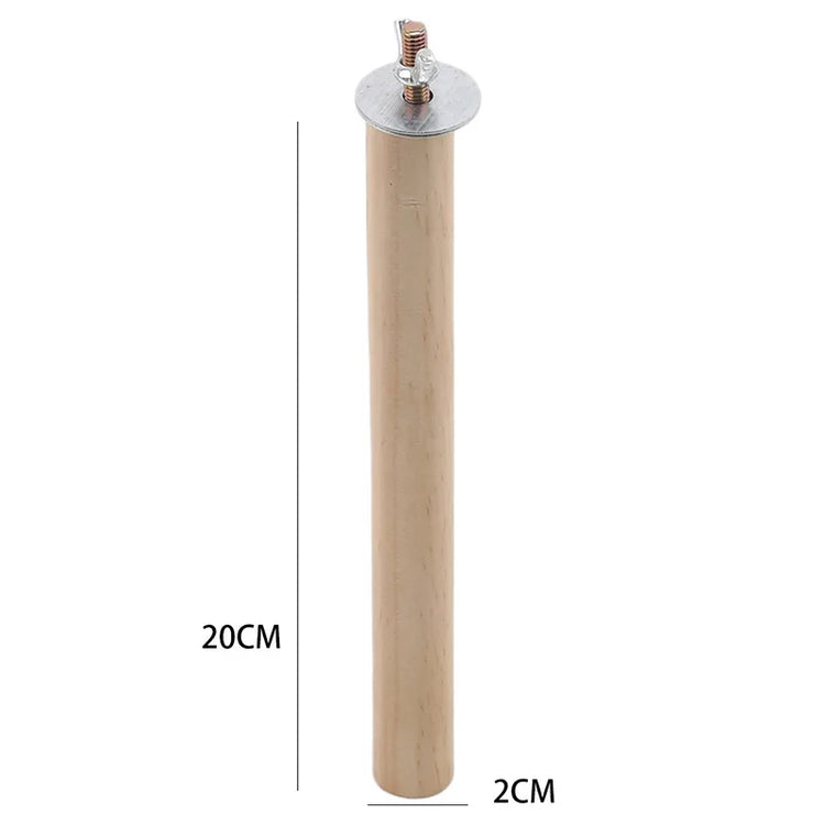 Parrot Perch Stand | Wood Hanging Rack Toy for Bird Cage
