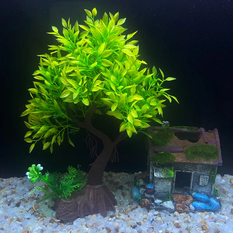 Fish Tank DIY Artificial Aquarium Plants Tree Ornament Aquatic Grass Decorations
