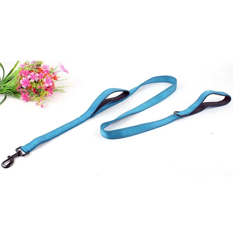 Heavy Duty Double Handle Dog Leash – Outdoor Training & Travel Lead
