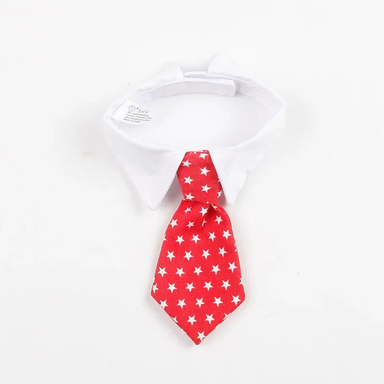 Gift Pet Dog/Cat Formal Necktie | Tuxedo Bow Tie - Black and Red Collar for Dog/Cat | Pet Accessories for Wedding, Holiday, and Party