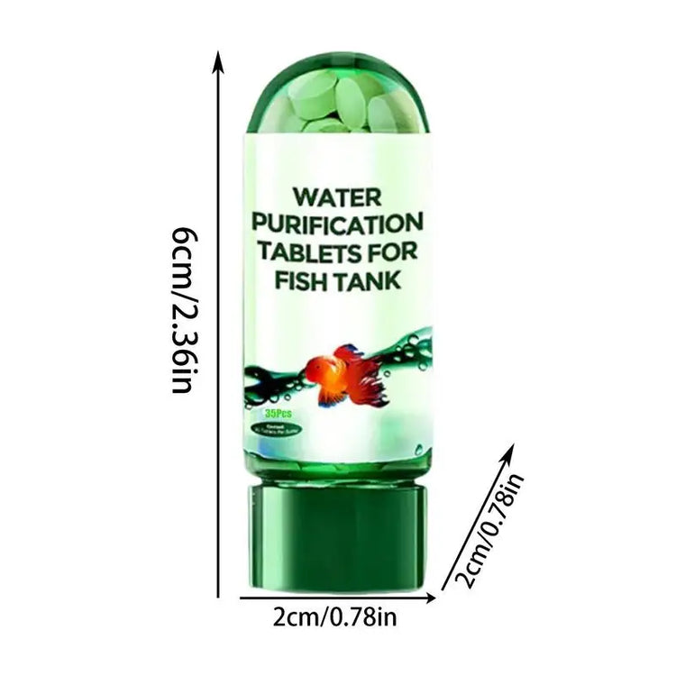 Eco-Friendly Aquarium Water Purification Tablets – Fast-Acting Clarifier & Fish Tank Cleaner (35 Tablets)