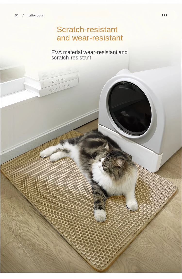 Cat Litter Mat | Non-Slip Pet Litter Box Filter Pad | Double Layer Waterproof Cat Mat | Wear-Resistant Pet Cleaning Supplies
