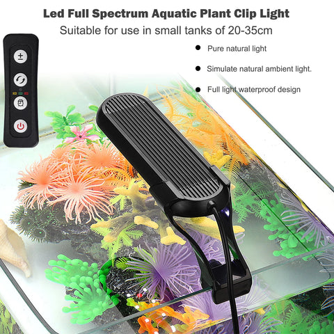 LED Aquarium Light with Timer – Full Spectrum USB Fish Tank Lamp for Aquatic Plants