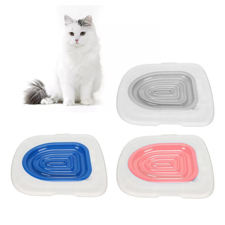 Cat Toilet Training Kit – Universal, Reusable & Eco-Friendly | Cat Toilet Trainer Tool for Pet Cleaning | ABS Material | Includes 2 Pads + Manual