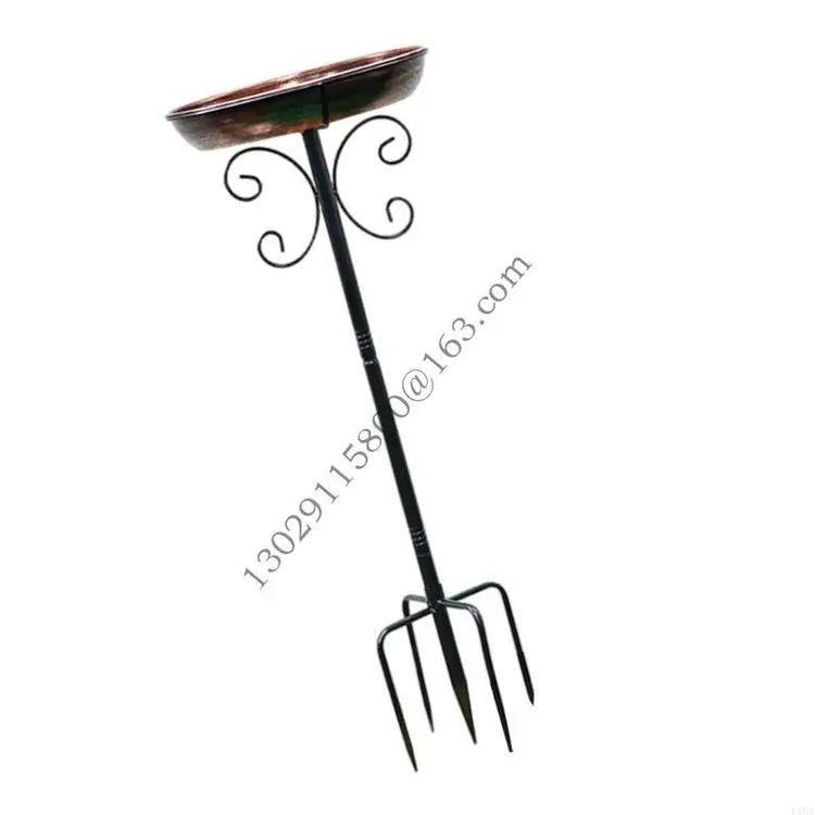 Freestanding Metal Bird Bath with Stake for Outdoor Use | Large Garden Bird Feeder Bowl for Lawns, Patios & Yards
