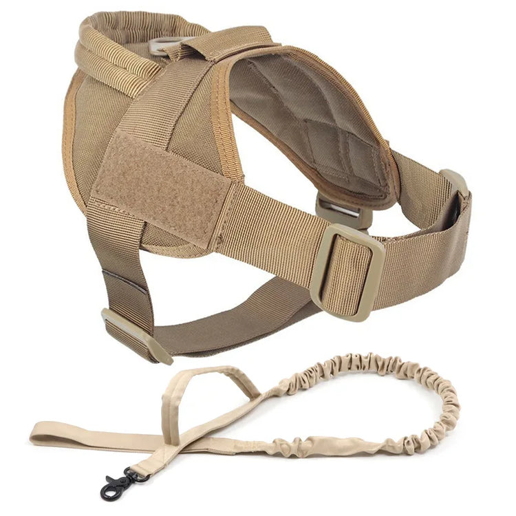 Tactical Nylon Dog Vest – Water-Repellent Outdoor Training Harness for Medium and Large Dogs