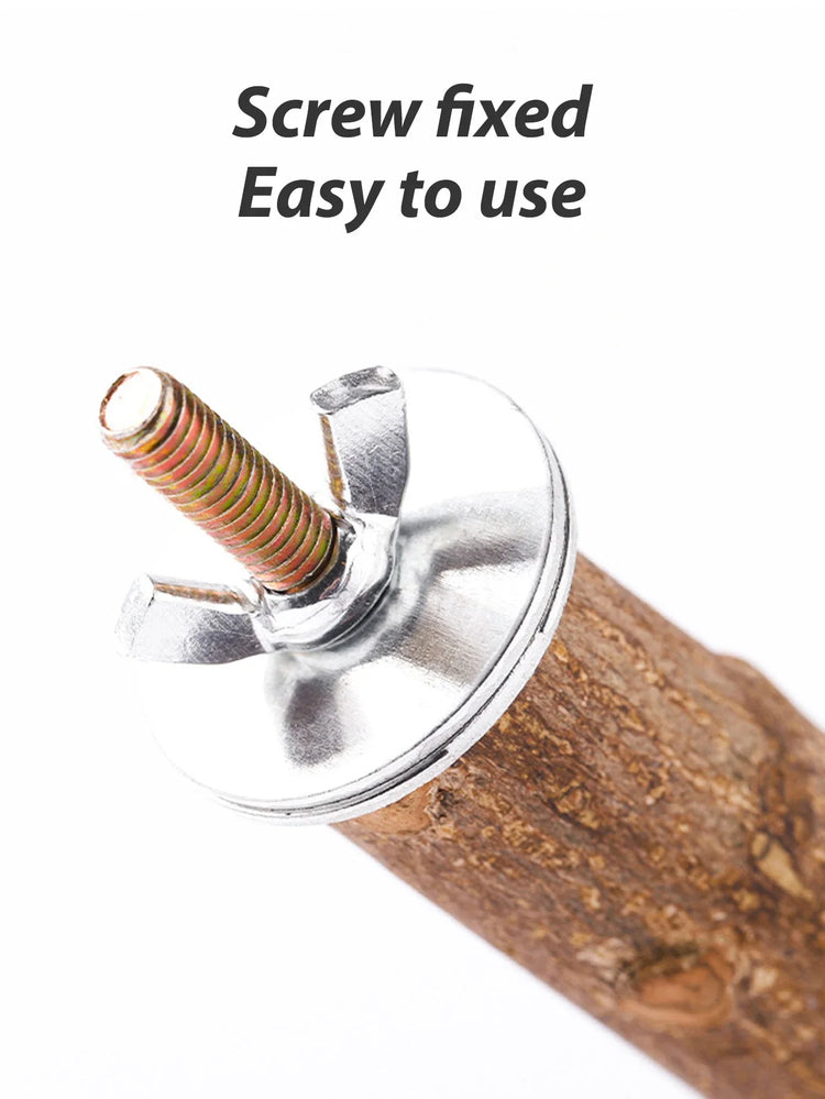 Natural Wood Bird Branch Stand | Perches Pet Parakeet Budgie Hanging Play Toy | Bird Cage Parrot Wooden Desk Holder Perches Platform