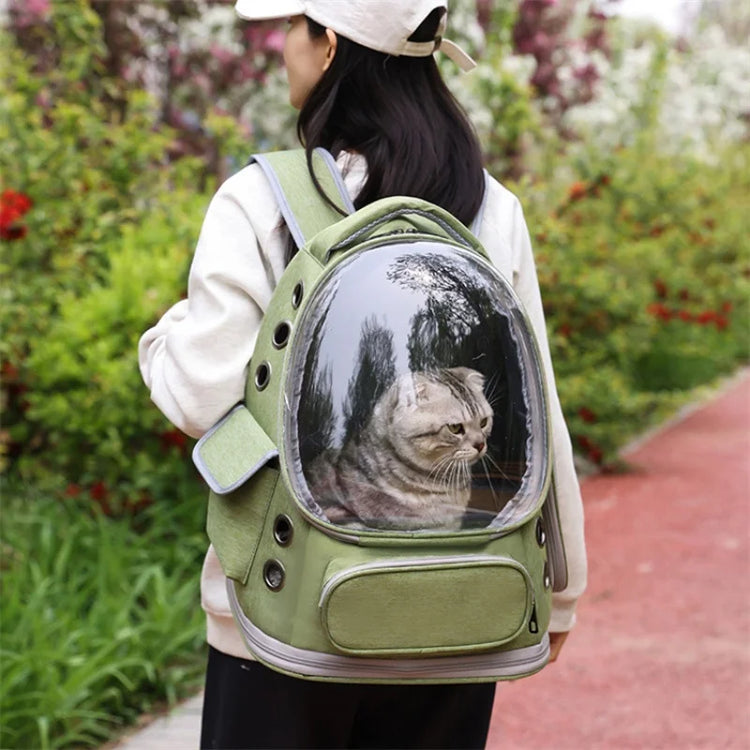Transparent Pet Carrier Bag | Travel Backpack for Cats/Small Dogs | Breathable Outdoor Tote