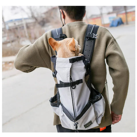 Breathable Outdoor Pet Carrier Backpack – Hiking & Travel Mesh Backpack for Dogs