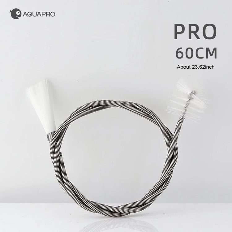 Stainless Steel Aquarium Spring Brush – Fish Tank Cleaning Tool & Filter Cleaner