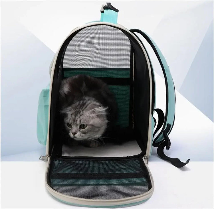 Windproof Cat/Small Dog Travel Backpack | Soft Cushion | Outdoor Pet Carrier