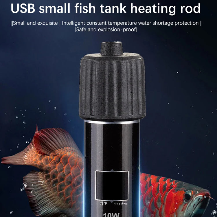 USB Mini Aquarium Heater – 10W Submersible Rod, 26°C Constant Temperature